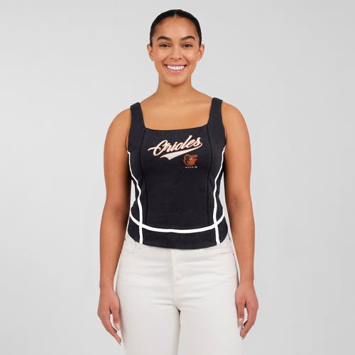 Wear By Erin Andrews Black Baltimore Orioles Square Neck Tank Top