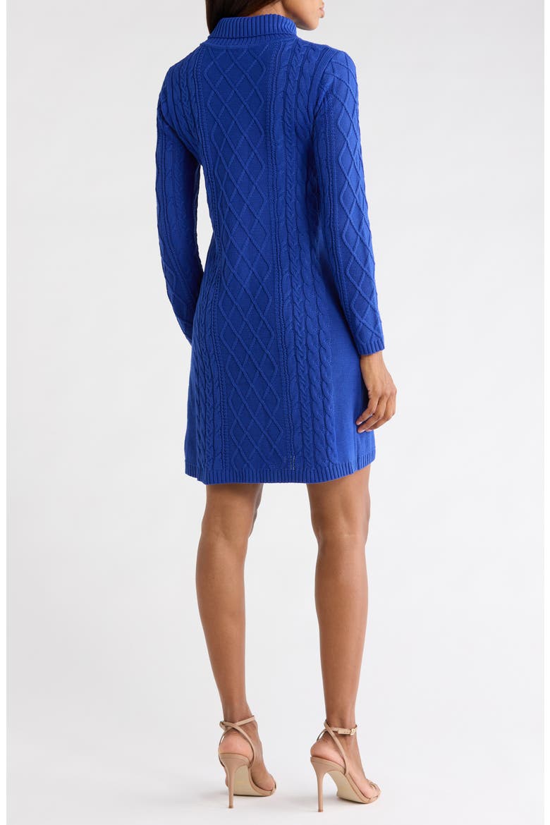 Kendall Cable Knit Sweater Dress, Alternate, color, BLUE
