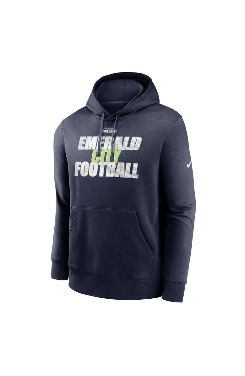 Nike Men's Nike College Navy Seattle Seahawks Fan Gear Local Club Pullover Hoodie, Alternate, color, 