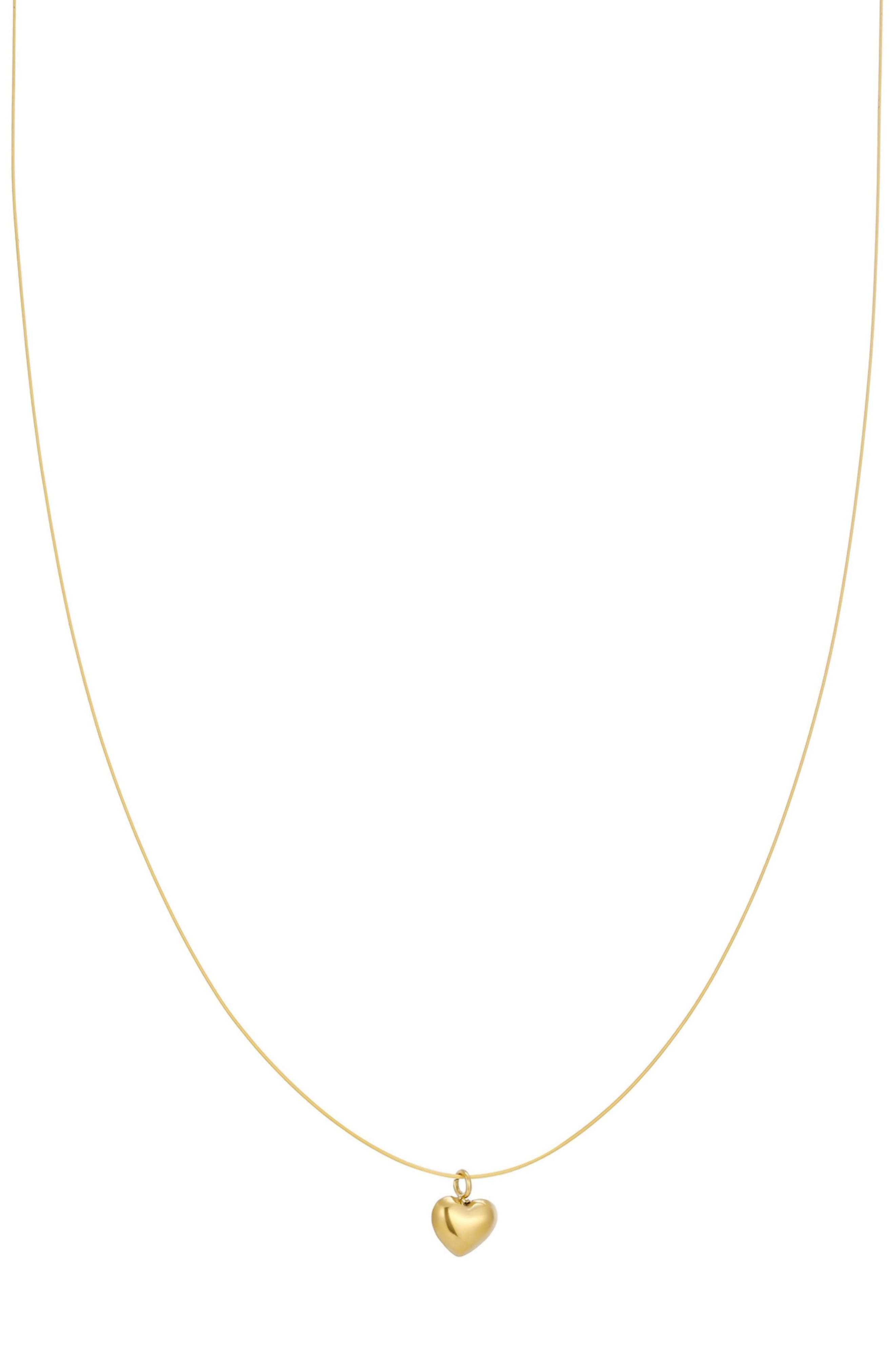 Adornia 18K Gold Plated Sterling Silver Heart Pendant Necklace