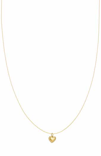 18K Gold Plated Sterling Silver Heart Pendant Necklace