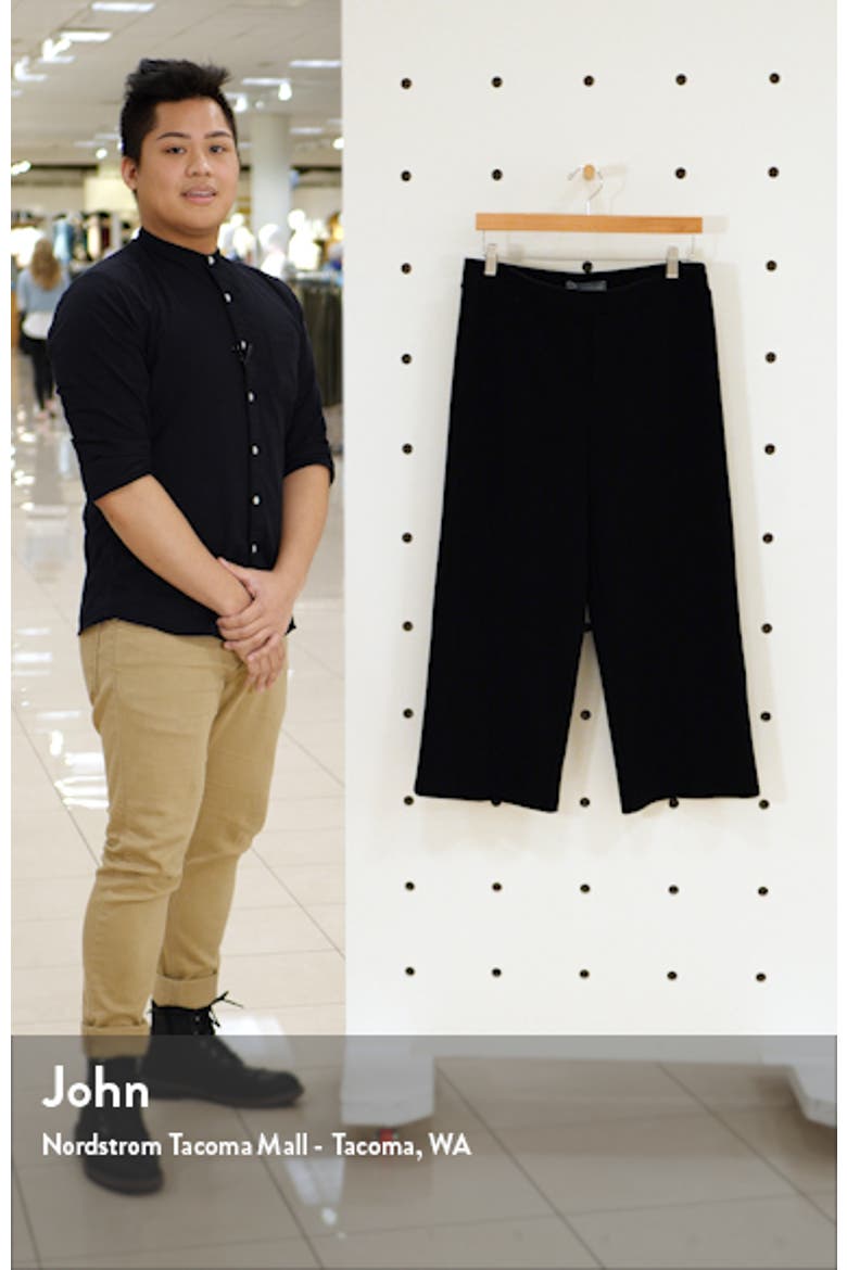 High Waist Crop Wide Leg Pants (Nordstrom Exclusive) video