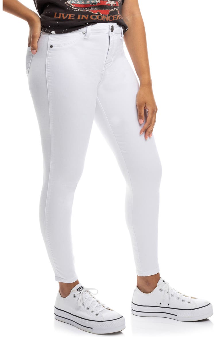 Butter High Waist Ankle Skinny Jeans, Alternate, color, WHITE
