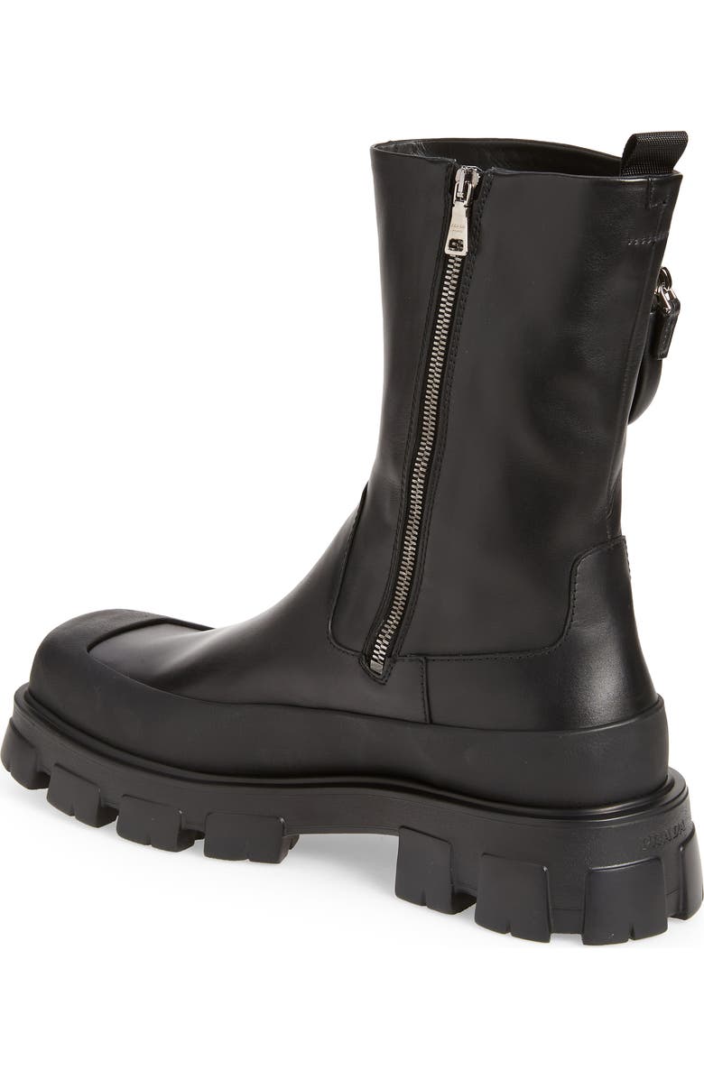 Prada Monolith Chelsea Boot with Pouch, Alternate, color,