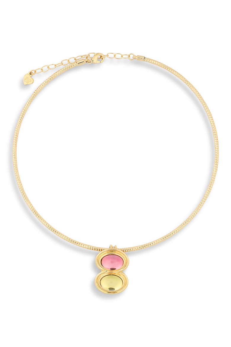 Violet Pendant Necklace, Main, color, GOLD
