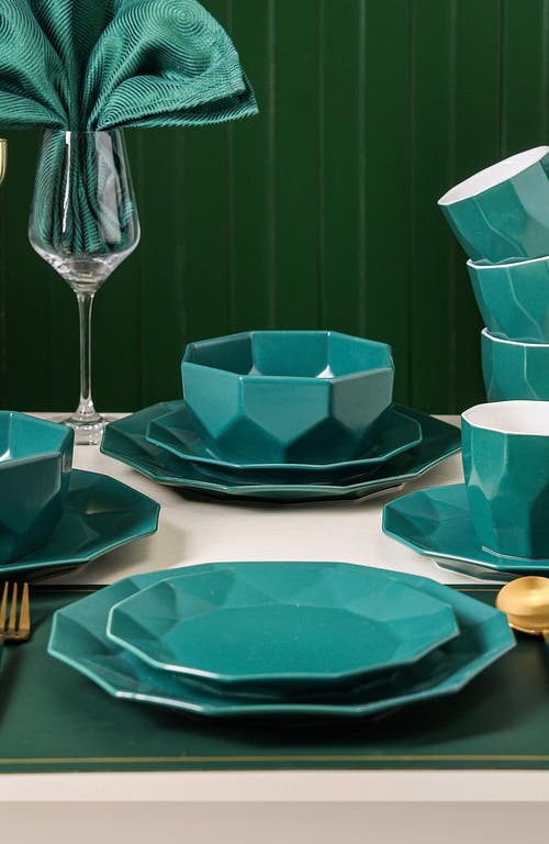 Stone Lain Jamie Porcelain 16-piece Dinnerware Set In Green