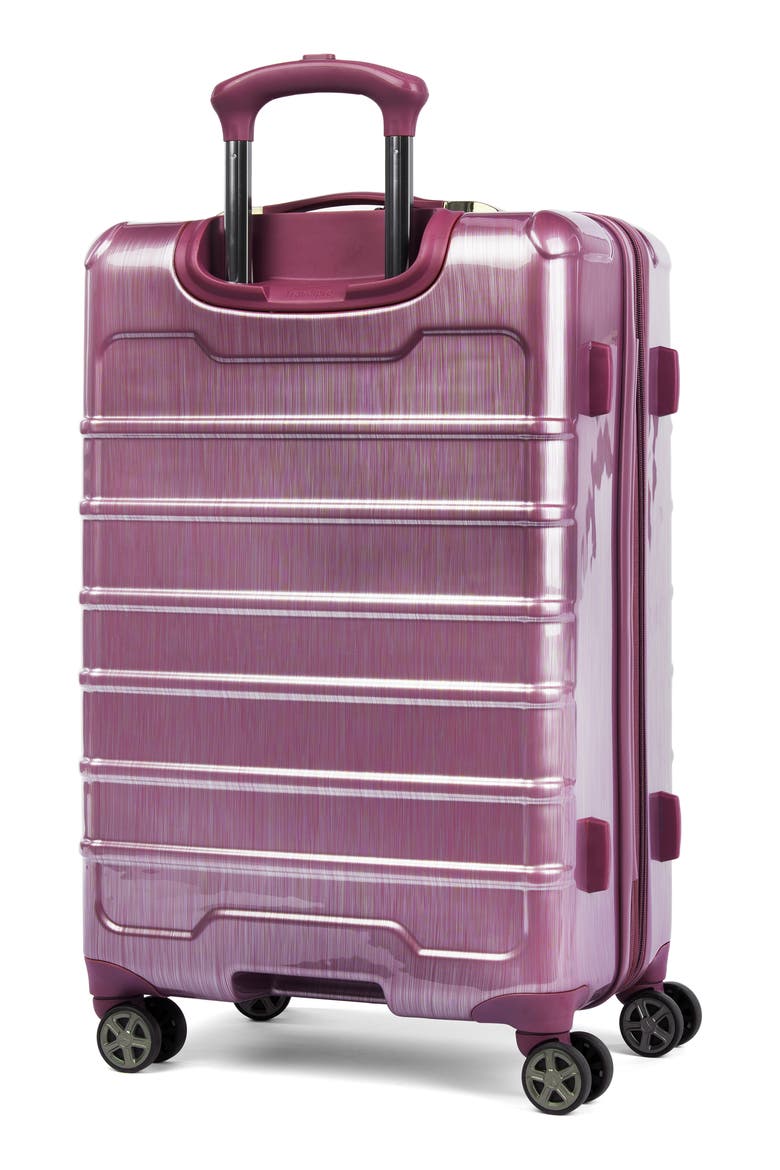 Rollmaster™ Lite 24" Expandable Medium Checked Hardside Spinner Luggage, Alternate, color, MAGENTA