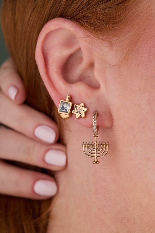 Alex And Ani Hanukkah Earring Stud Set In Gold