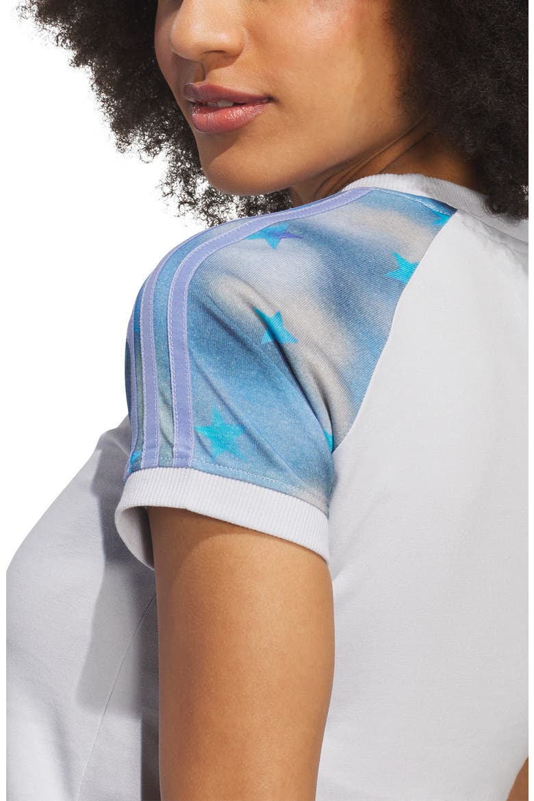 3-Stripes Baby T-shirt, Alternate, color, WHITE/ BLUE