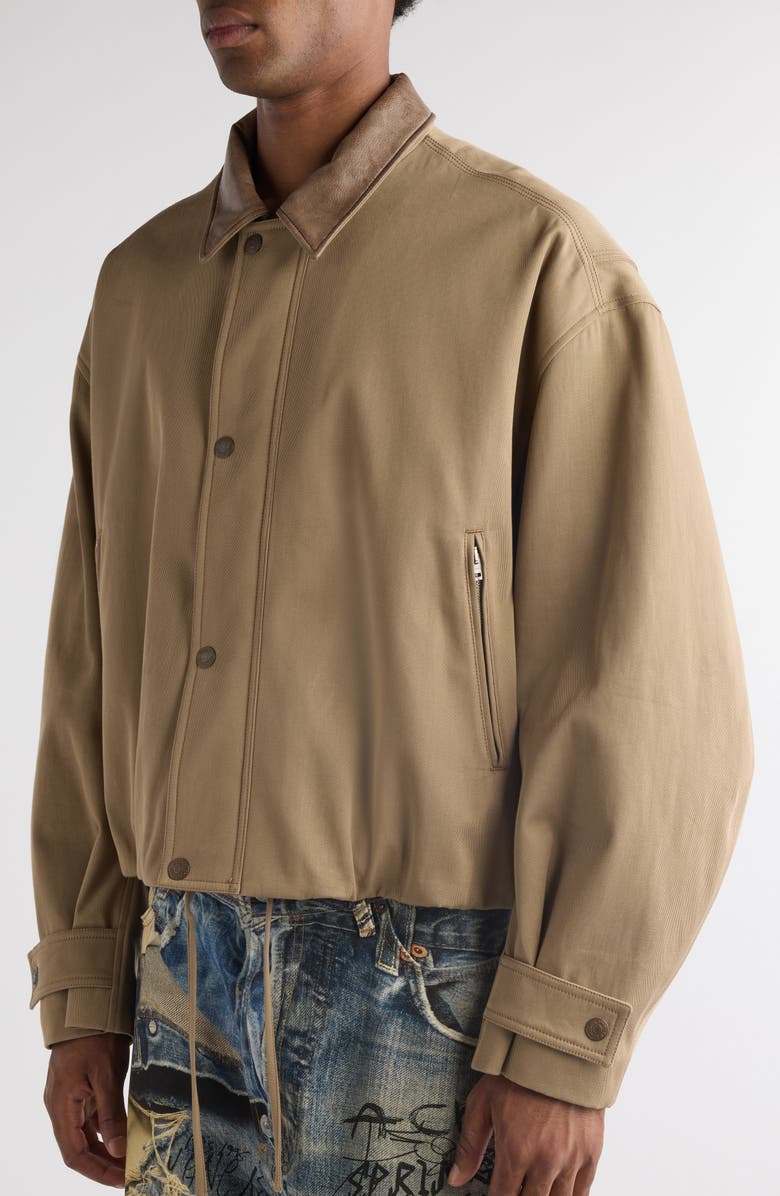 Acne Studios Logo Patch Cotton Bomber Jacket, Alternate, color, 