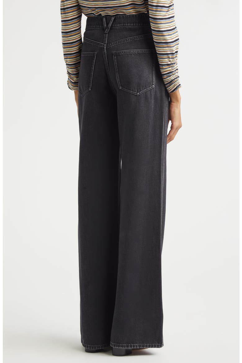 Kasey Wide Leg Jeans, Alternate, color, WASHED ONYX