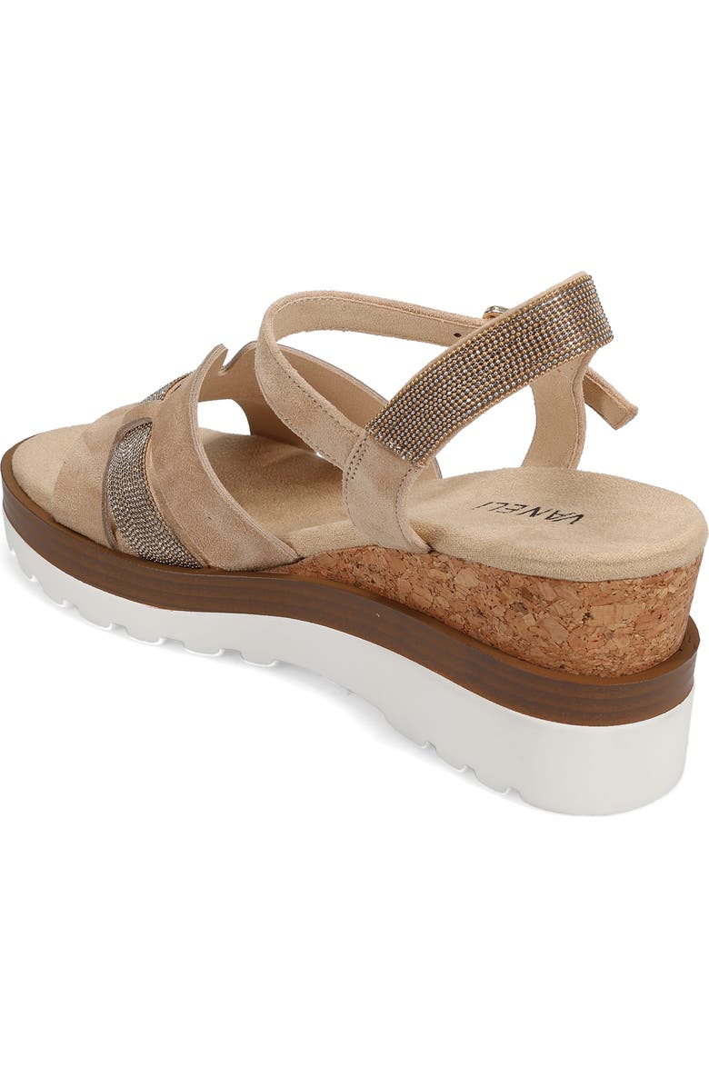 VANELi Caitlin Ankle Strap Wedge Sandal, Alternate, color, Beige