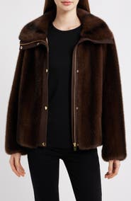 Via Spiga Faux Fur Bomber