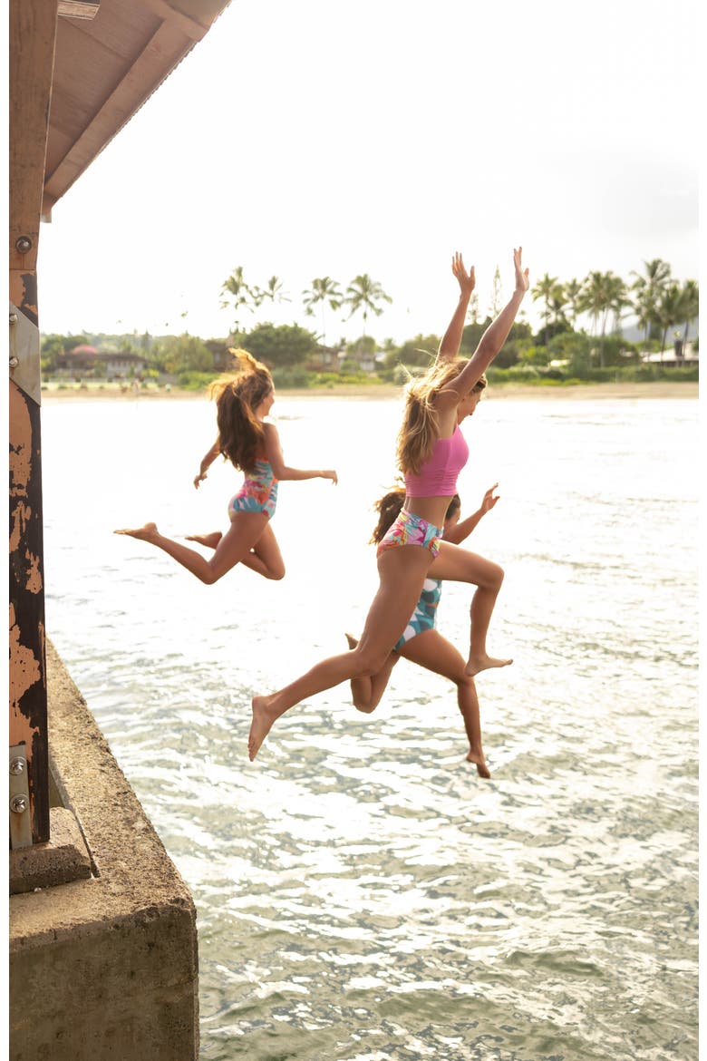 High Leg Ruched Swim Bottom, Alternate, color, Freedive