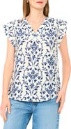 Vince Camuto Flutter Sleeve Top