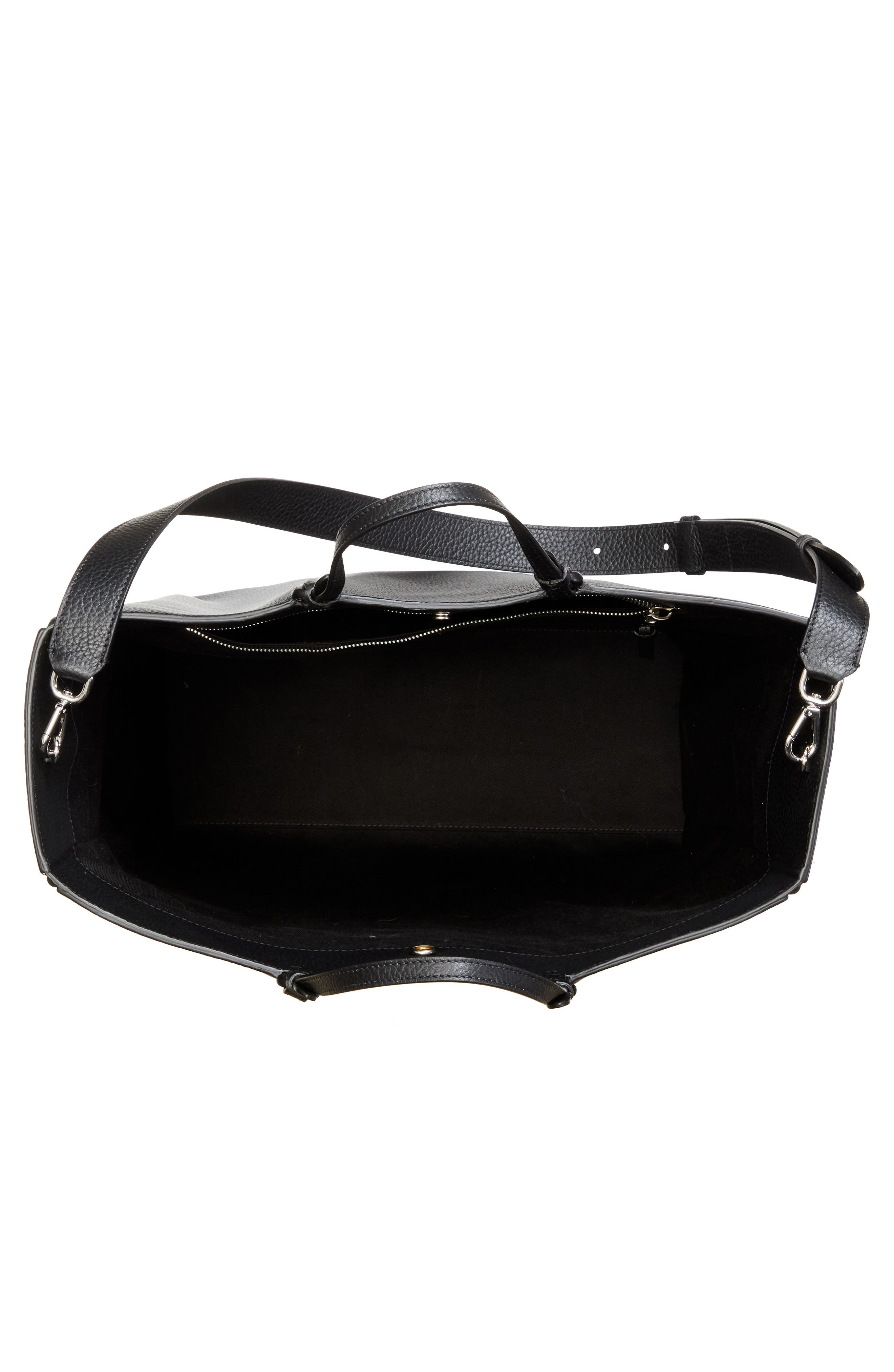 Jacquemus Le Cabas Marino Leather Tote, Alternate, color, Black