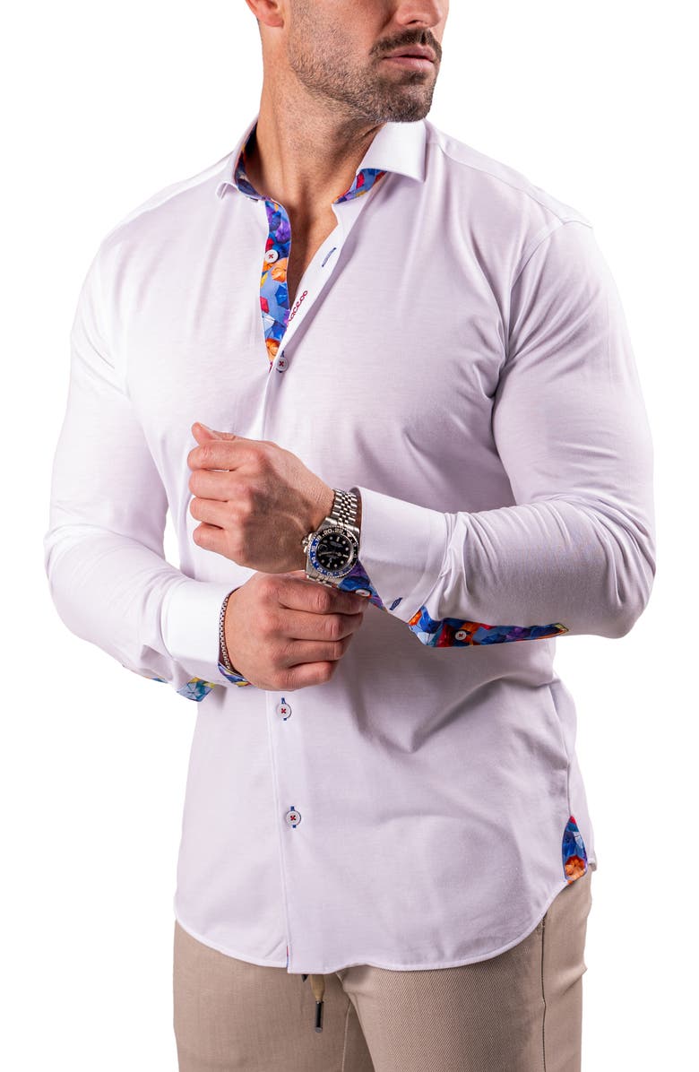 Maceoo Einstein Resistance0148 White Button-Up Shirt, Alternate, color, White