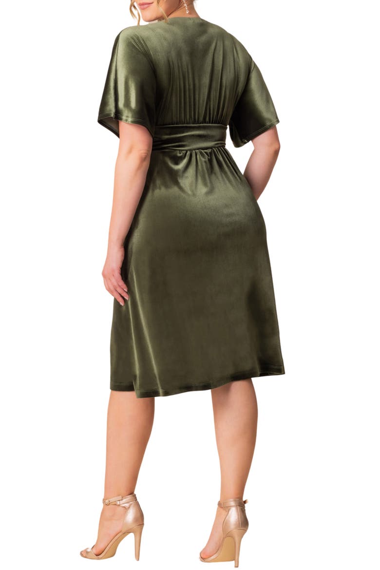 Angelic Velvet Cocktail Dress, Alternate, color, OLIVE GREEN