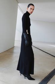 MANGO Turtleneck Long Sleeve Knit Dress