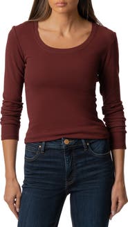 KUT from the Kloth Sarah Long Sleeve Rib Top