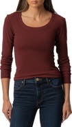 KUT from the Kloth Sarah Long Sleeve Rib Top