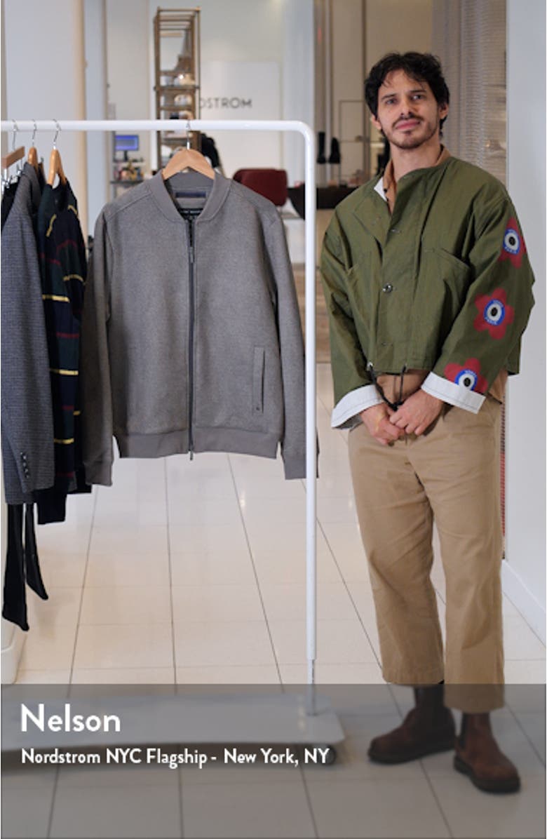 Degas Faux Suede Knit Bomber Jacket, sales video thumbnail