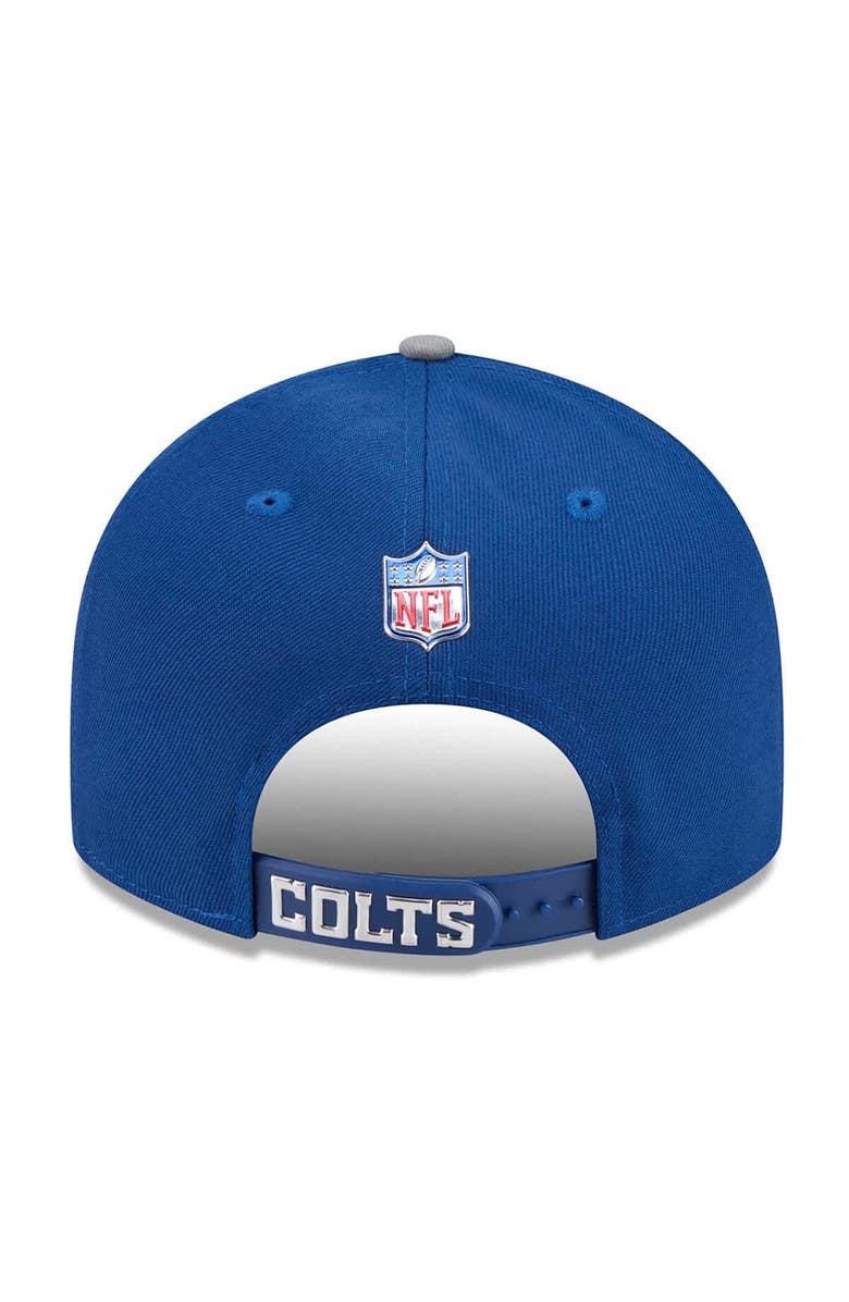New Era Men's New Era  Royal/Gray Indianapolis Colts 2026 NFL Draft On Stage Pre-Curved 9FIFTY Snapback Hat, Alternate, color, Royal