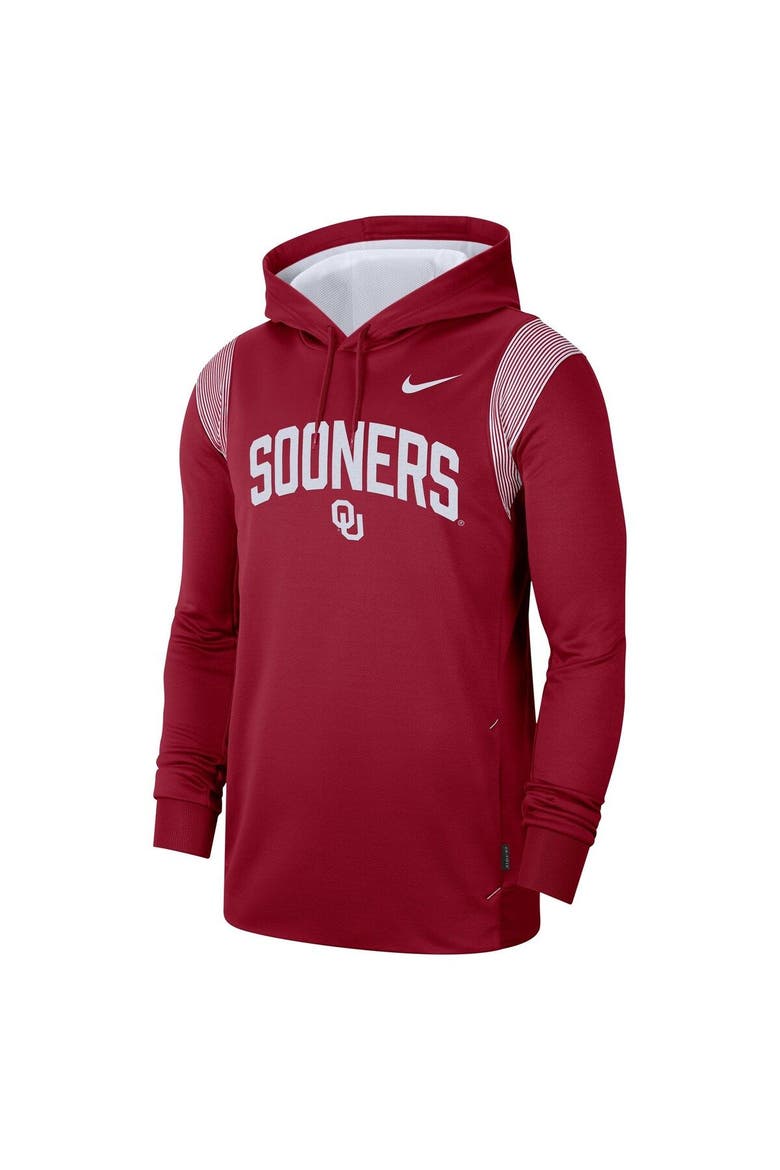 Men's Nike Crimson Oklahoma Sooners 2022 Game Day Sideline Performance Pullover Hoodie, Alternate, color, Crimson