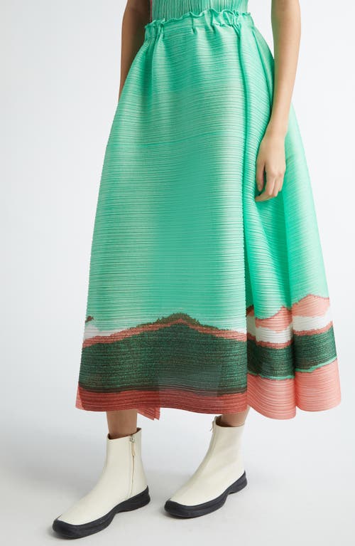 Shop Issey Miyake Pleats Please Grainy Colors Pleated Midi Skirt