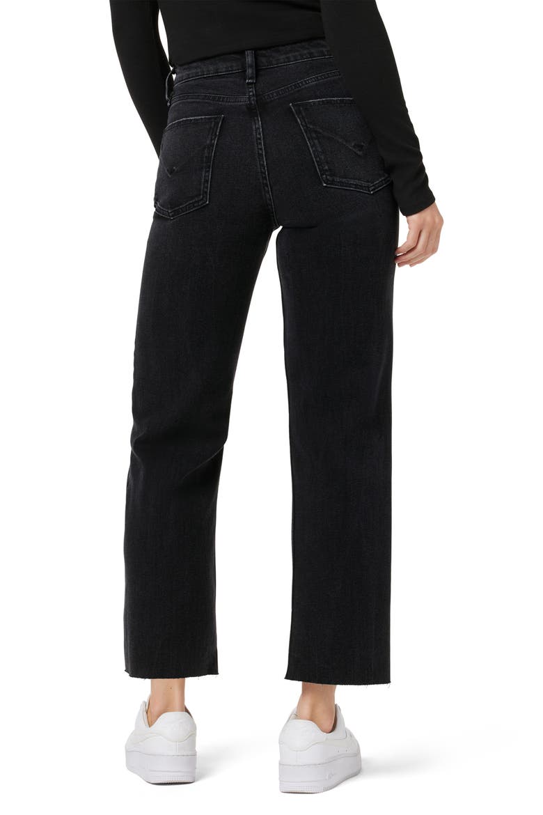 Remi High Waist Ankle Straight Leg Jeans, Alternate, color, FADE TO BLACK