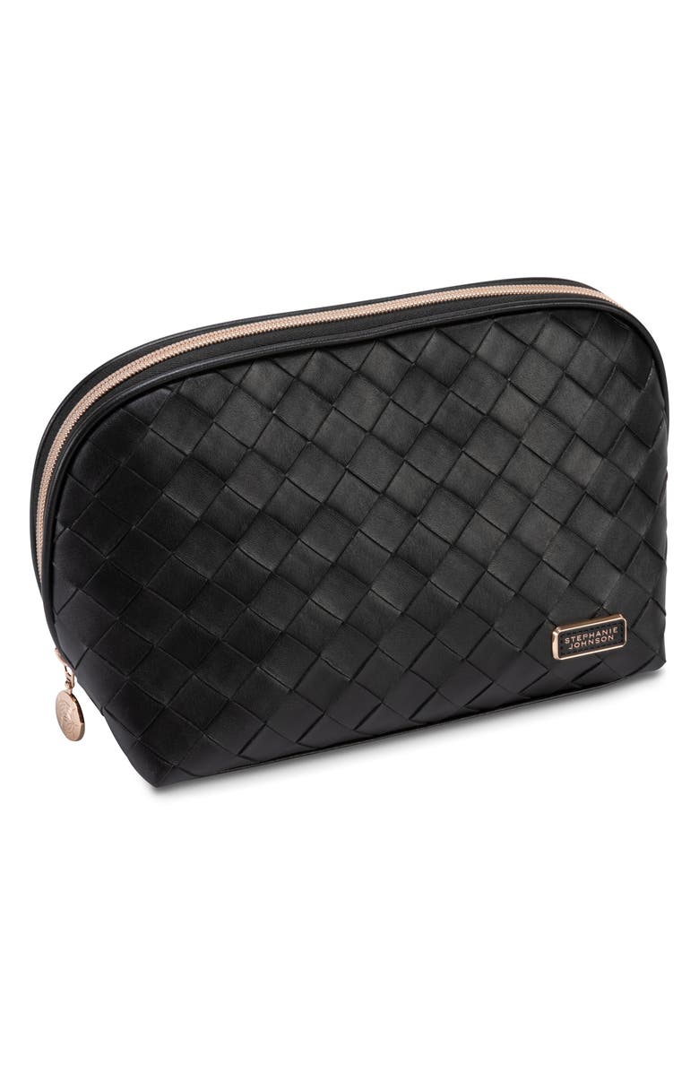 Stephanie Johnson Belize Raven Lola Makeup Bag, Main, color, Black