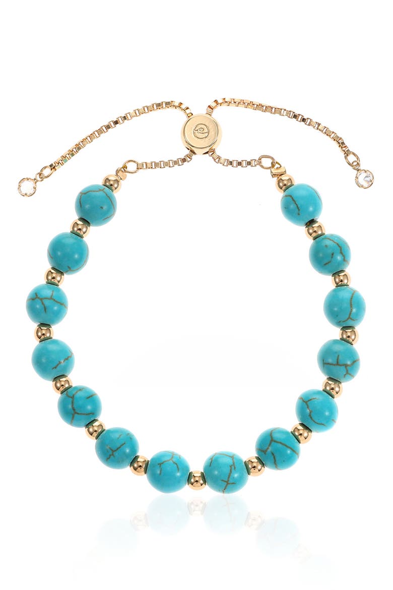 Turquoise Beaded Slider Bracelet, Main, color, TURQUOISE