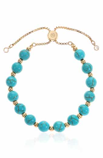 Turquoise Beaded Slider Bracelet