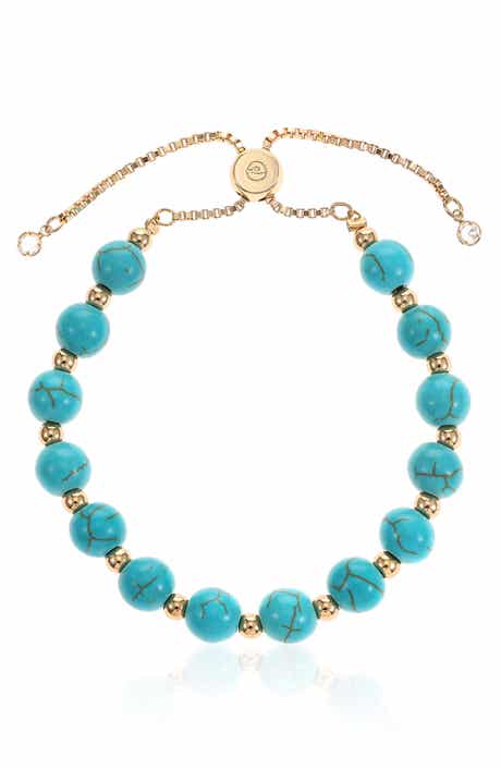 Turquoise Beaded Slider Bracelet