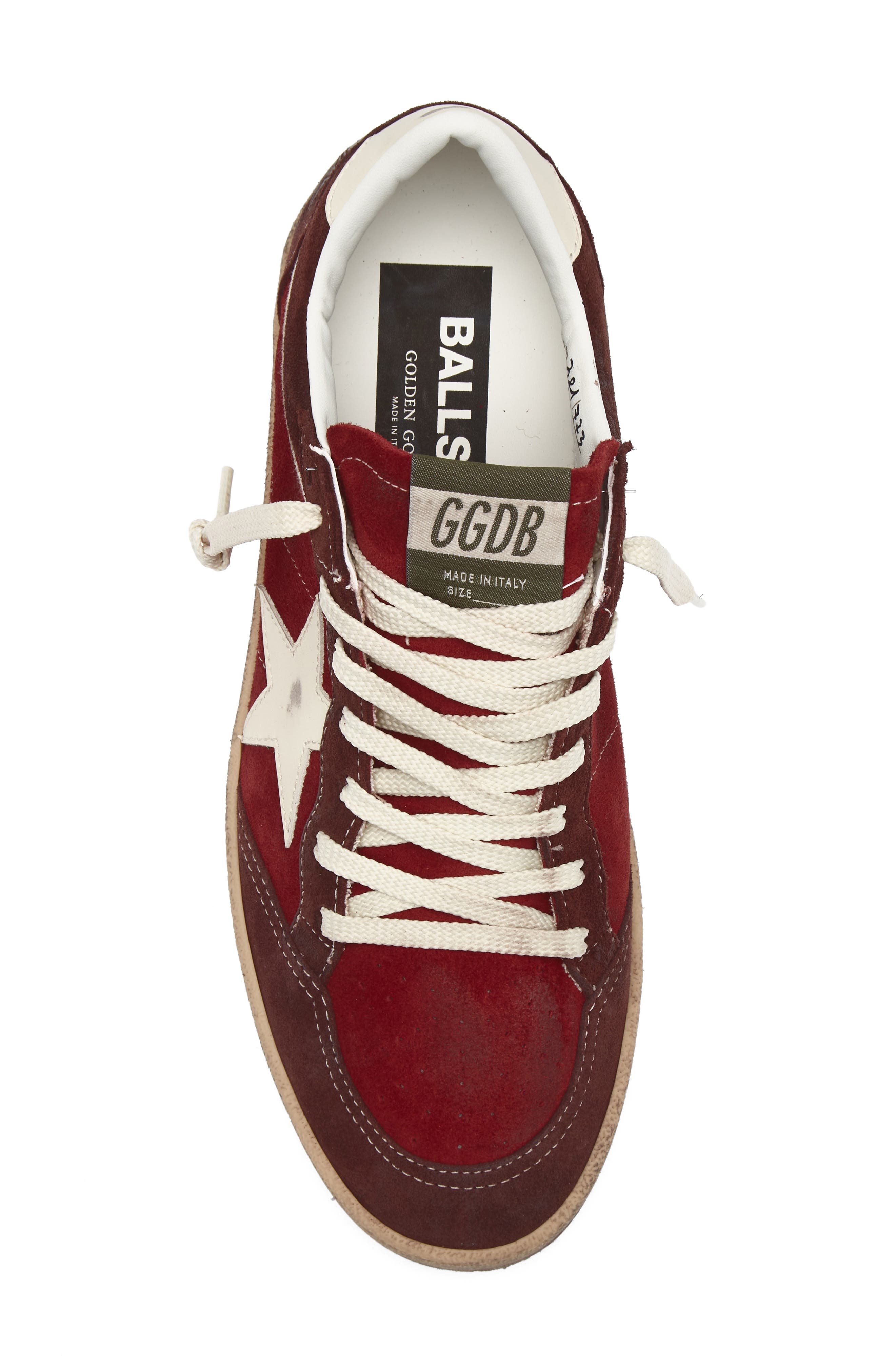 Golden Goose Ball Star Sneaker, Alternate, color, Brown/ Red/ White