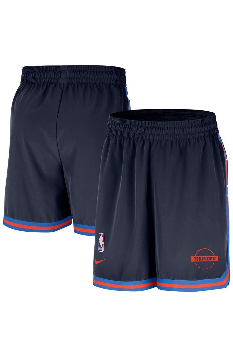 Nike Men's Nike Navy Oklahoma City Thunder Authentic Practice DNA Woven Performance Shorts, Main, color, Navy
