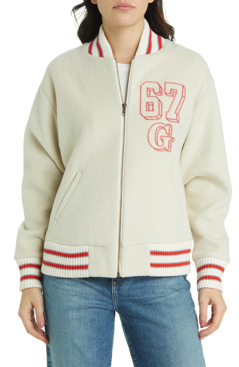THE GREAT. The Track Bomber Jacket, Alternate, color, 