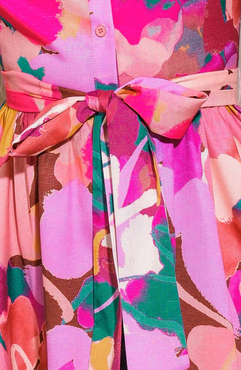 FLYING TOMATO Flower Print Shirtdress, Alternate, color,