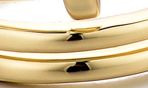 Adornia 14k Gold Plated Nail Double Wrap Ring In Gold