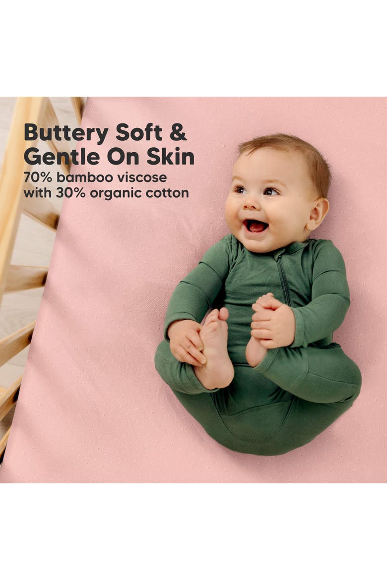 2-Pack Aereo Fitted Crib Sheets, Alternate, color, Rose
