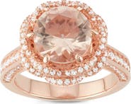 FZN Halo Cubic Zirconia Sterling Silver Ring