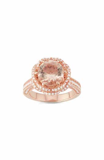 FZN Halo Cubic Zirconia Sterling Silver Ring