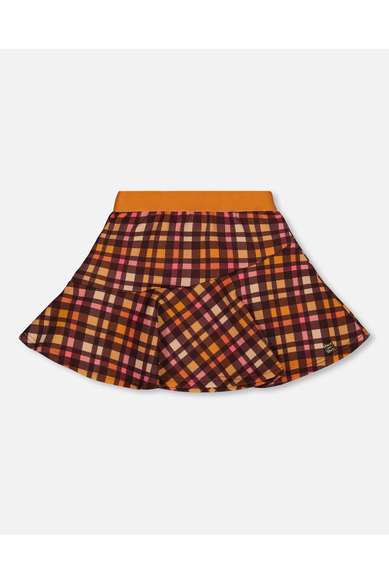 Little Girl's Milano Skirt Plaid Magenta And Brown, Main, color, Pink & Brown Plaid