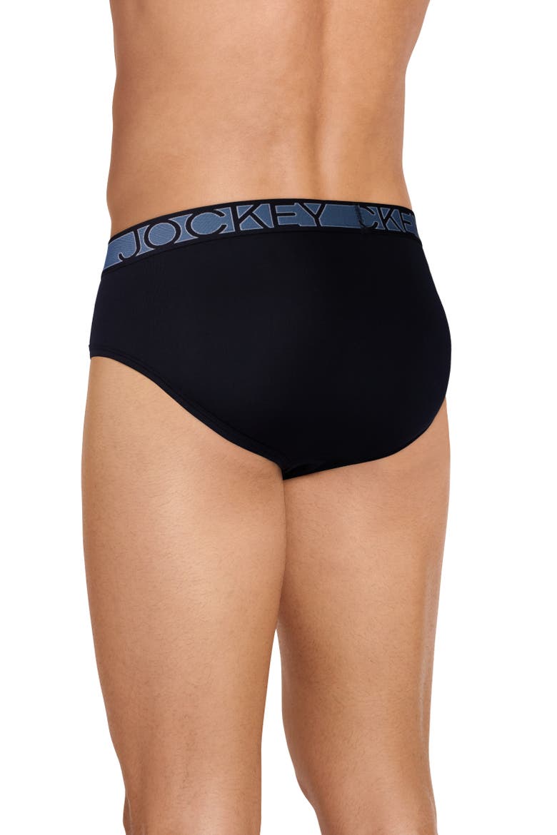 Mens Active Microfiber Brief - 3 Pack, Alternate, color, Black