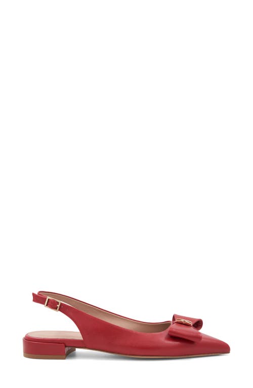 Bruno Magli Bella Pointed Toe Slingback Flat In Red