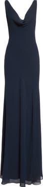 Jason Wu Collection Plunging Cowl Georgette Gown
