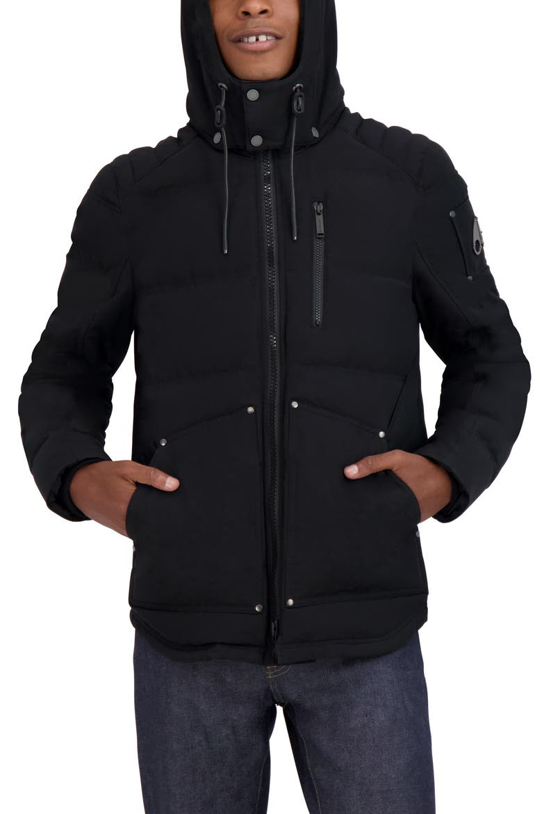 Humber Cotton Blend Down Jacket, Main, color, BLACK