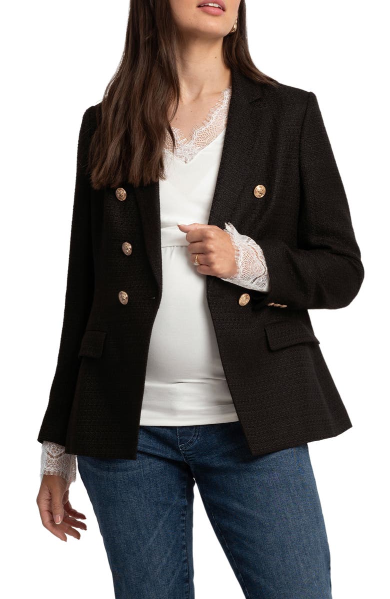 Seraphine Tweed Maternity Blazer, Main, color,
