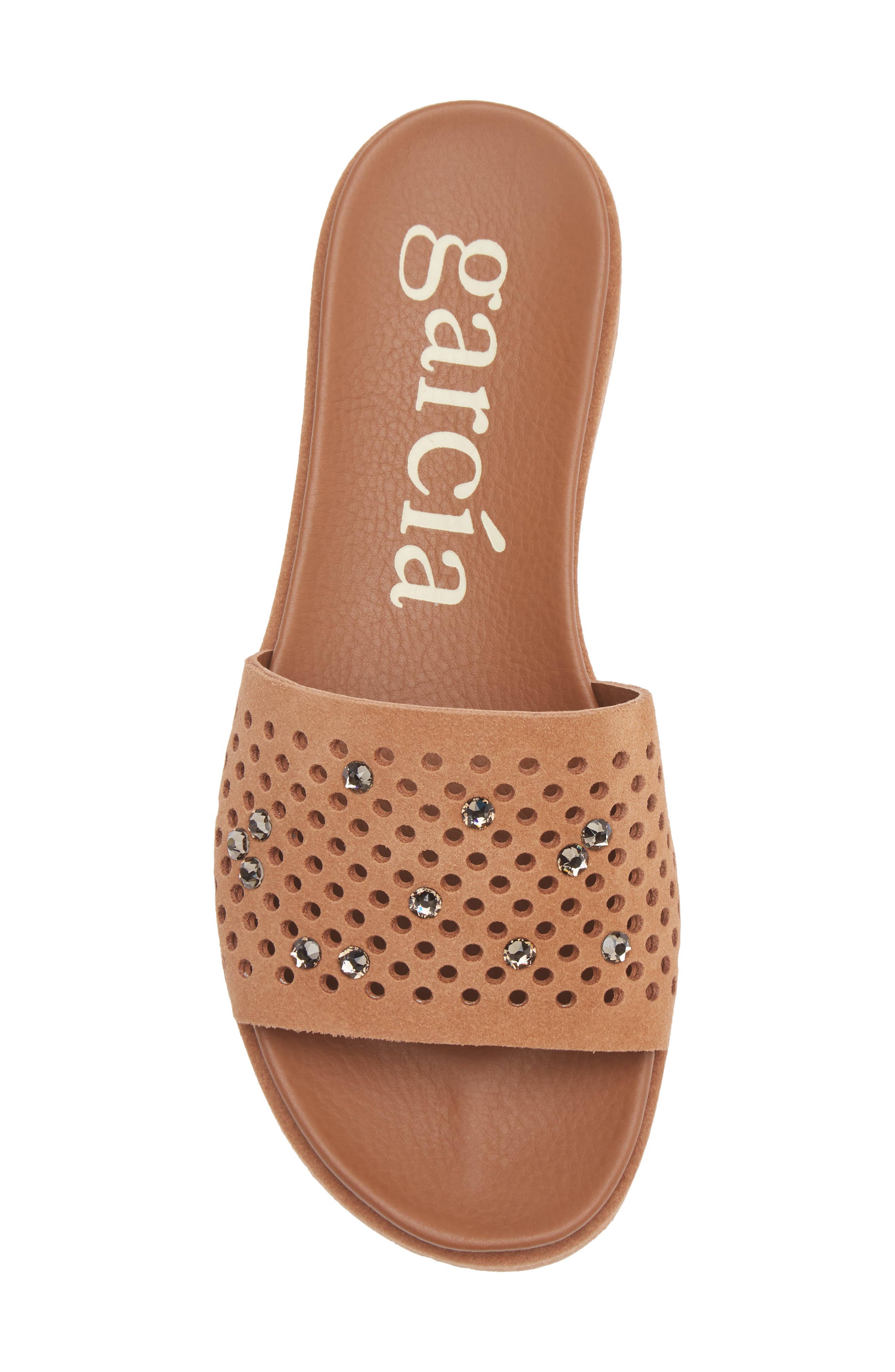 Julienne Slide Sandal, Alternate, color, ADOBE CASTORO
