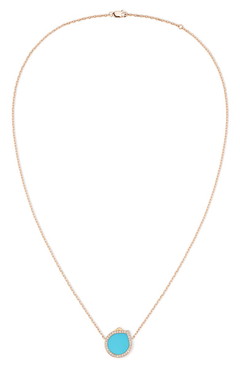 REPOSSI Antifer Turquoise & Diamond Pendant Necklace, Main, color, Turquoise